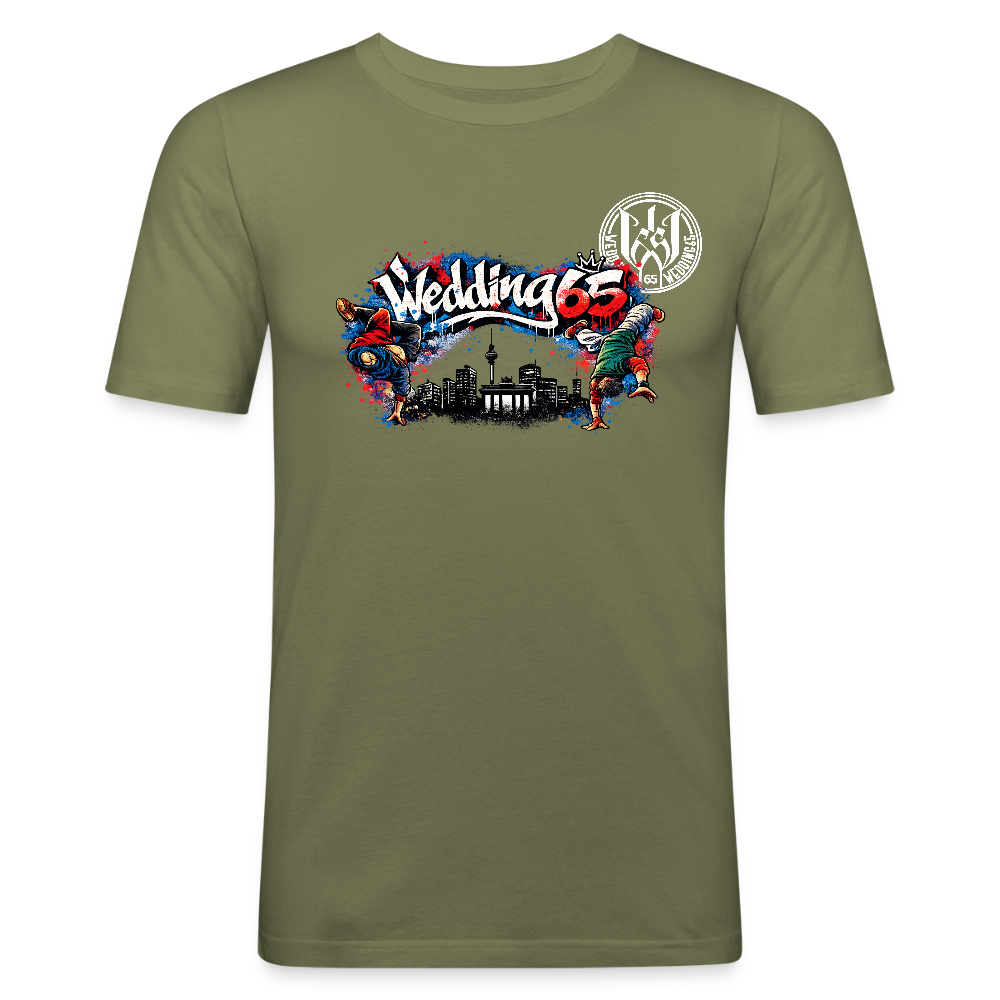 Wedding65 BreakCity Männer Slim Fit T-Shirt - Khaki Grün