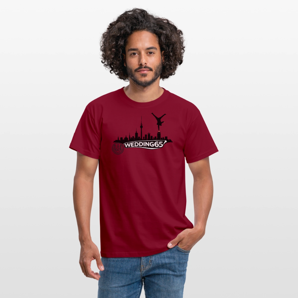 Mesutman Wedding Skyline 65 Männer T-Shirt - Ziegelrot