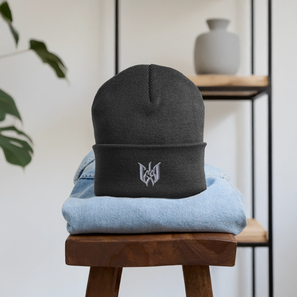 Wedding65 Bestickte Wintermütze - Asphalt