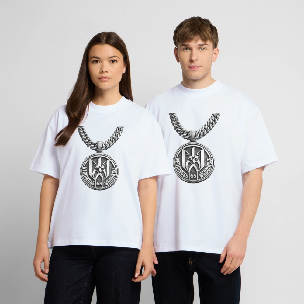 Wedding65 Kette Heavy Oversize T-Shirt - Weiß