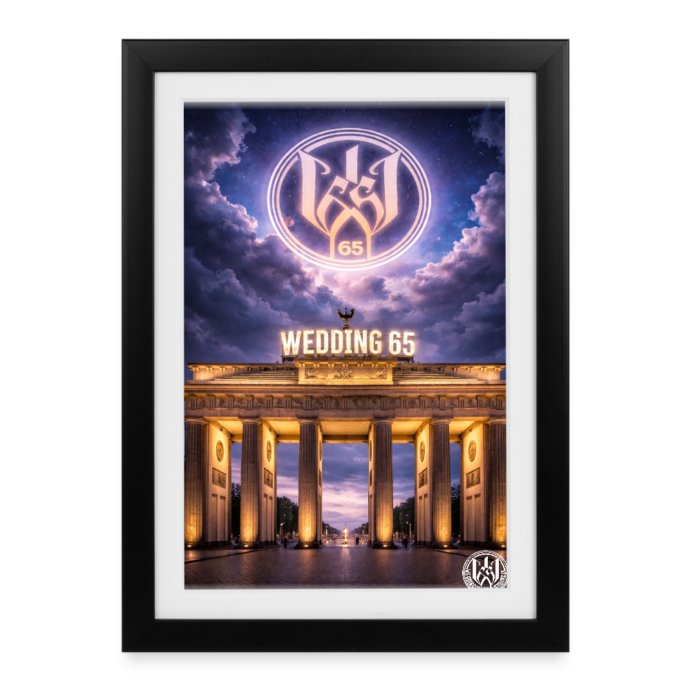 Wedding 65 Tor Gerahmtes Poster (27 × 37 cm) - Schwarz