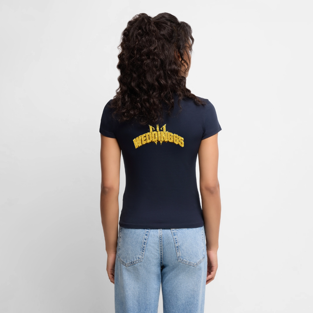 Gold Wedding65 SLIM FIT Frauen Organic T-Shirt - Navy