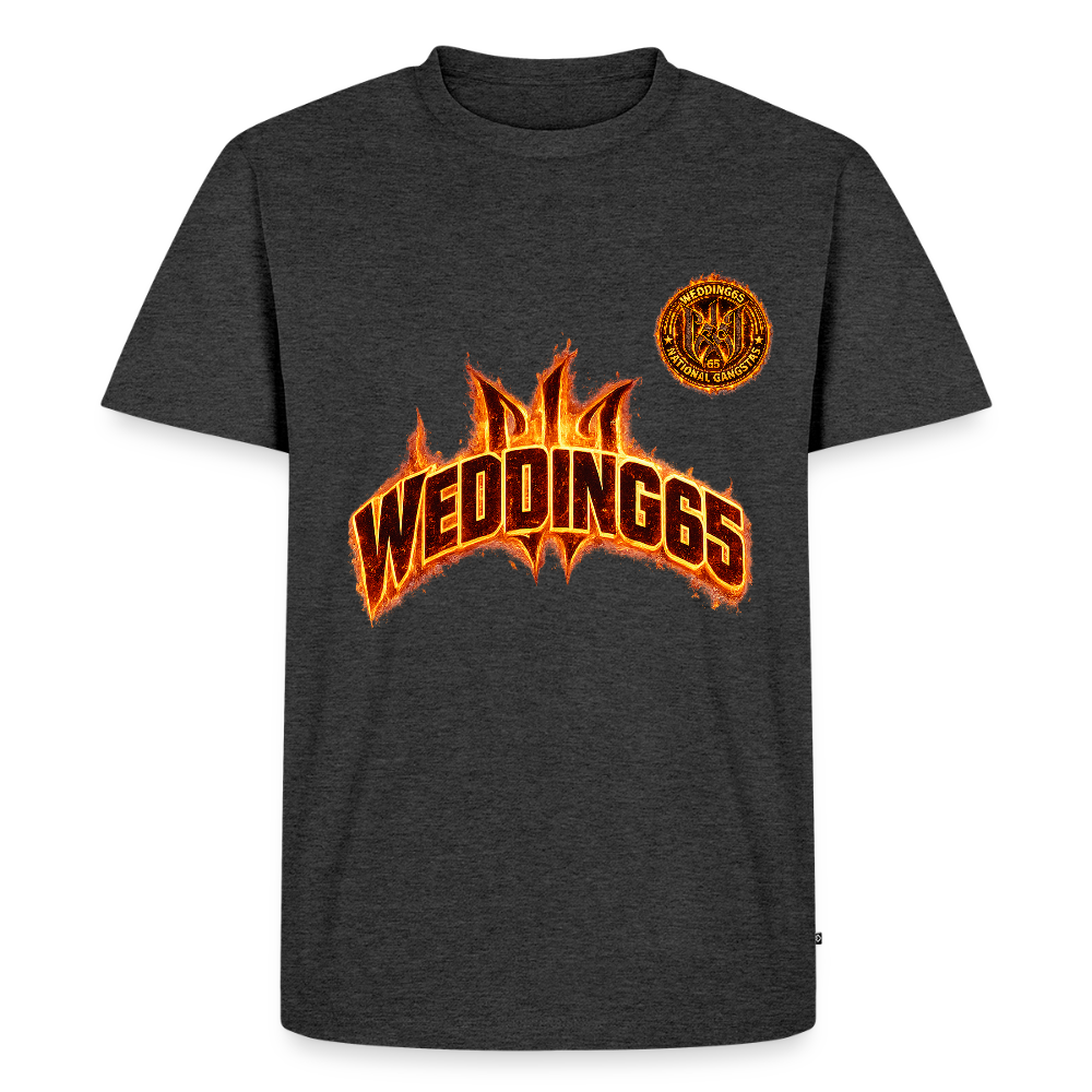 Flame 99 Wedding65 Männer Premium T-Shirt - Anthrazit meliert