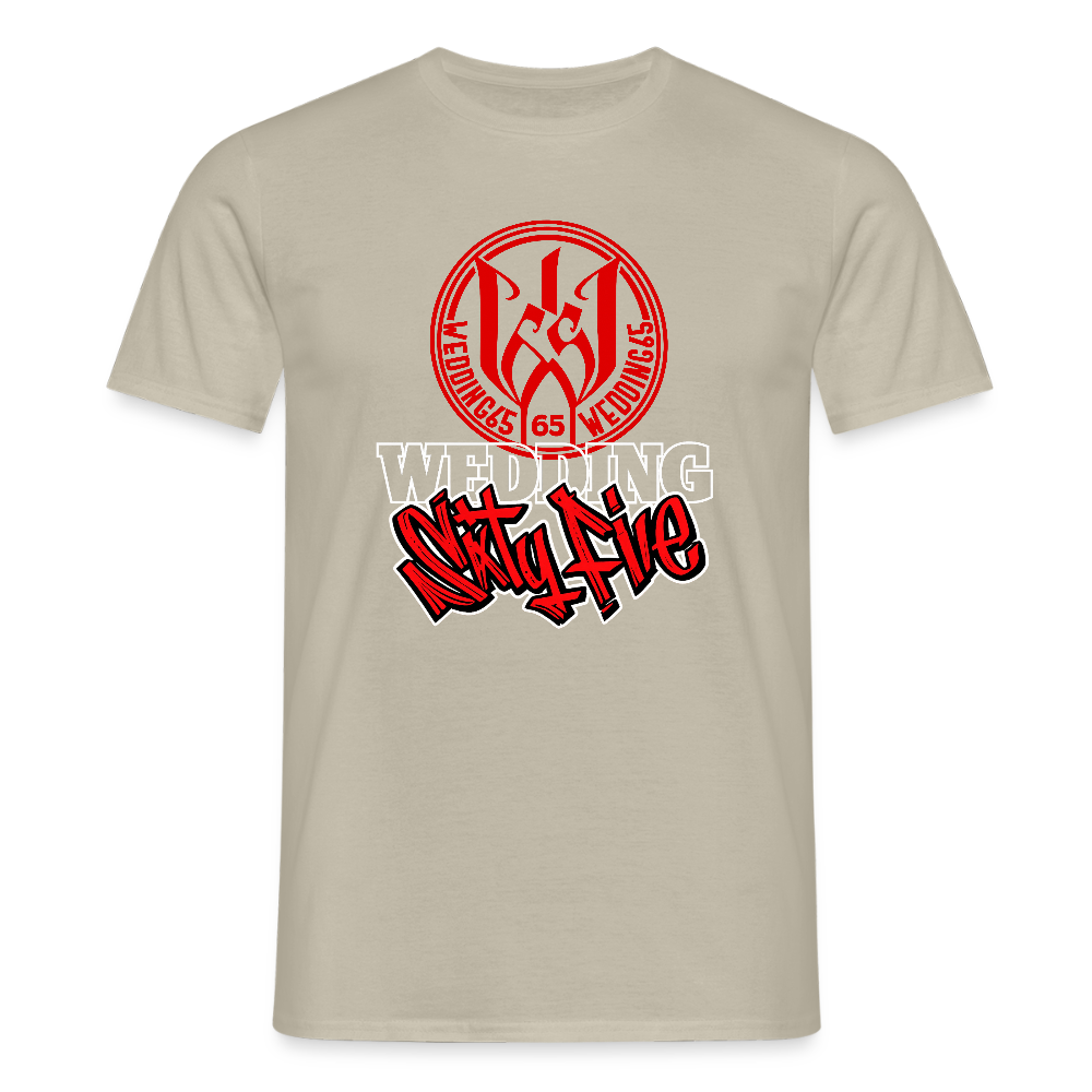 Red Black Wedding65 Männer T-Shirt - Sandbeige