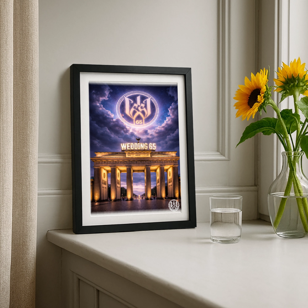 Wedding 65 Tor Gerahmtes Poster (27 × 37 cm) - Schwarz