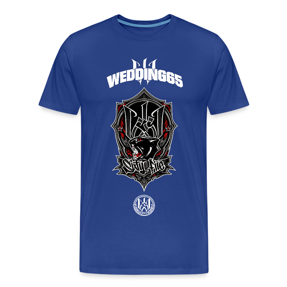 Red Panther Logo Wedding65 Männer Premium T-Shirt - Königsblau