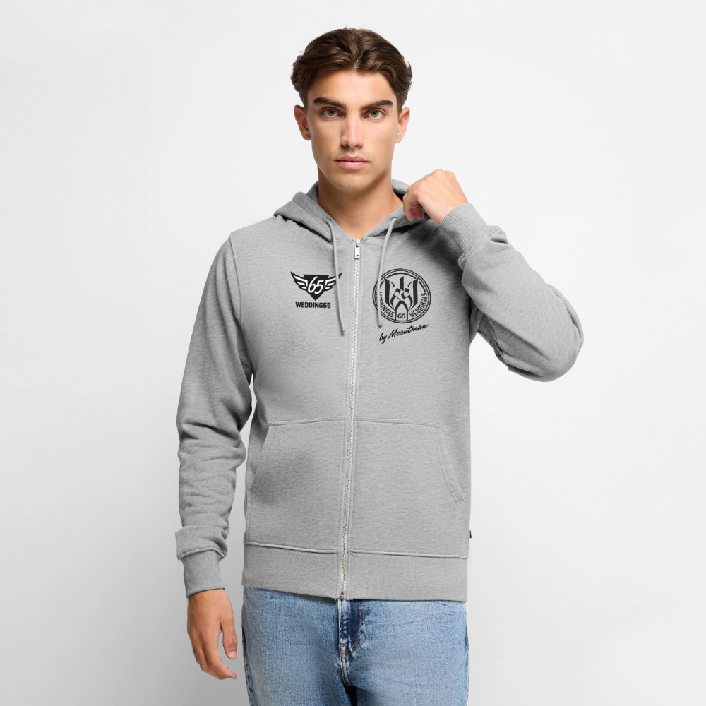 Cla$$ic Wedding 65 Berlin Männer Premium Kapuzenjacke - Grau meliert