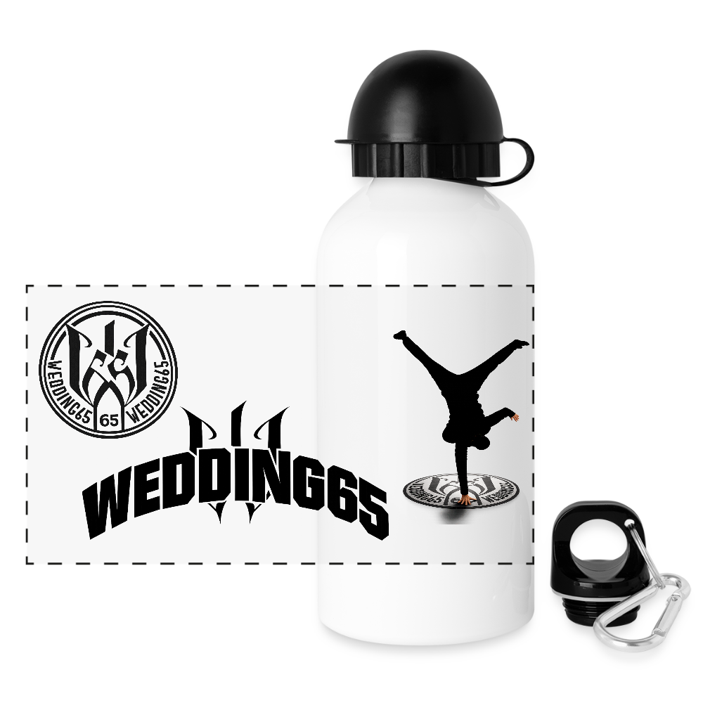 Wedding65 Panorama Trinkflasche mit versch. Aufsätzen - Weiß