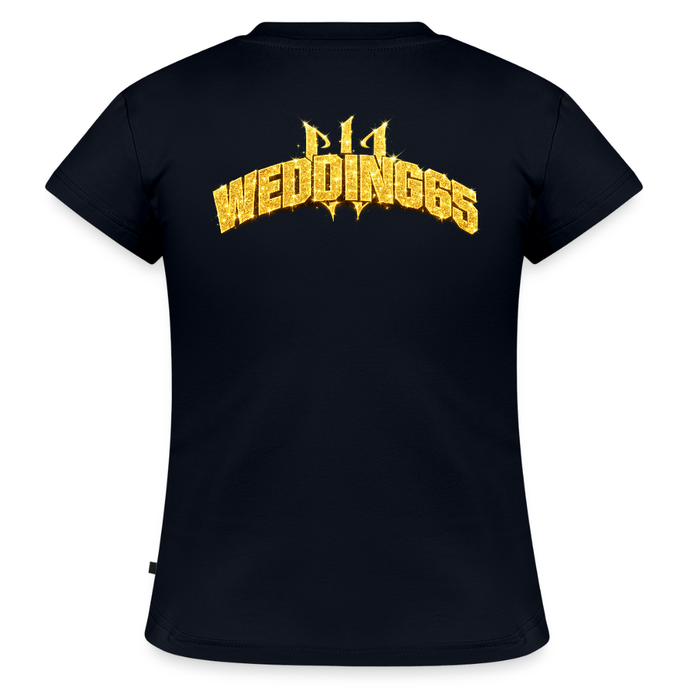 Gold Wedding65 SLIM FIT Frauen Organic T-Shirt - Navy