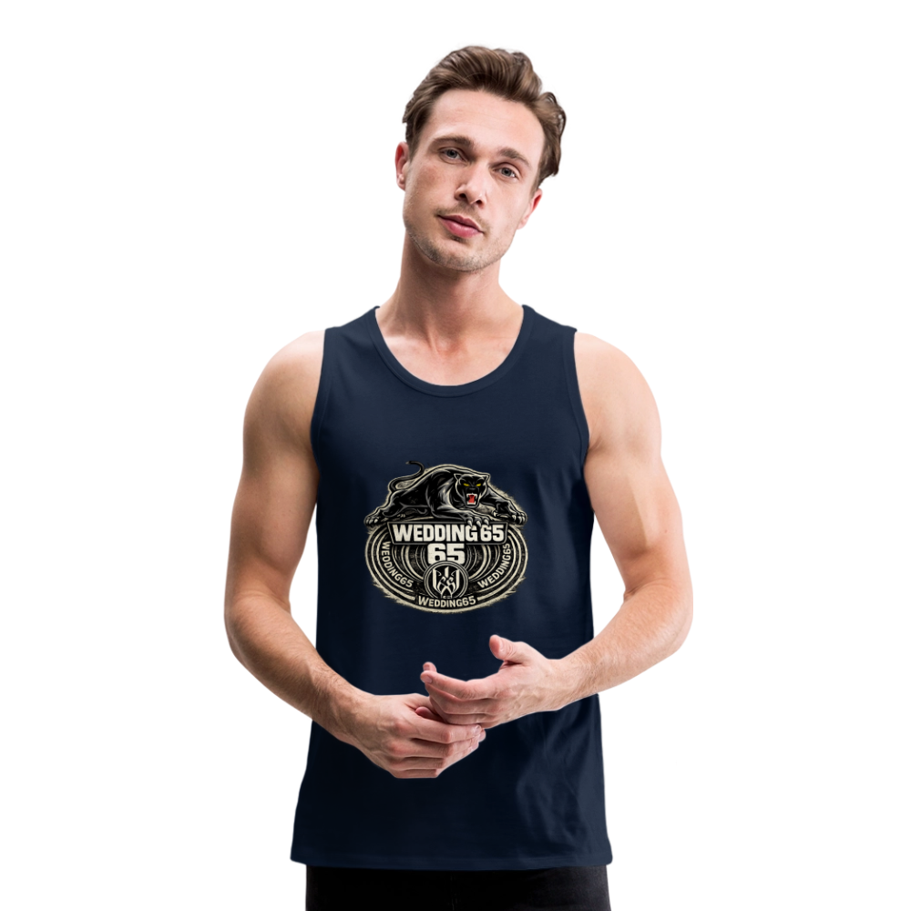 Panther Wedding 65 Männer Premium Tank Top - Navy