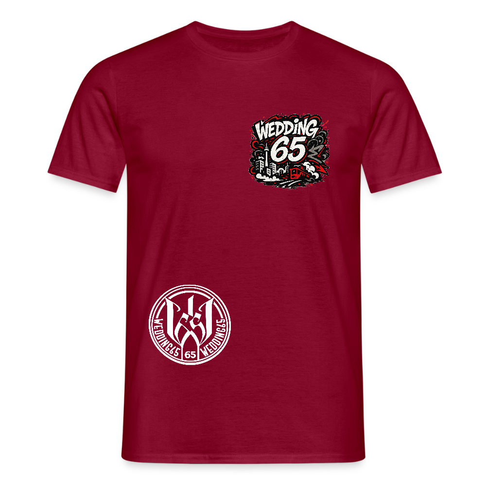 Männer BLACK Graffiti Wedding 65 T-Shirt - Ziegelrot
