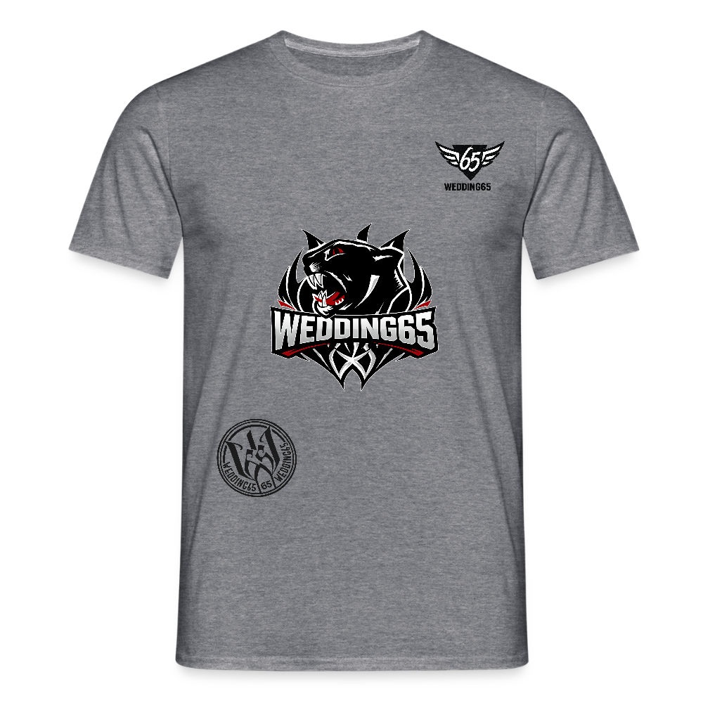 3 Logo's Wedding65 Männer T-Shirt - Graphit meliert