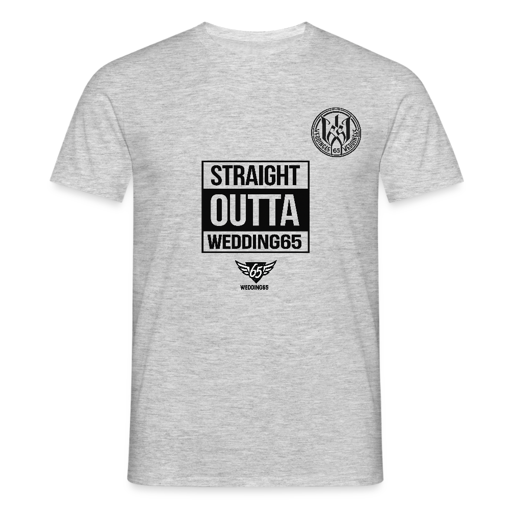 Straight Outta Wedding65 Männer T-Shirt - Grau meliert