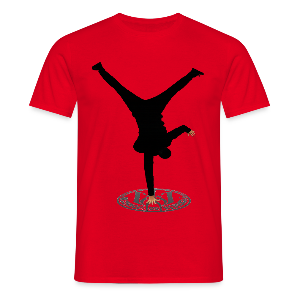 White Logo Breakdancer Mesutman Wedding65 Männer T-Shirt - Rot
