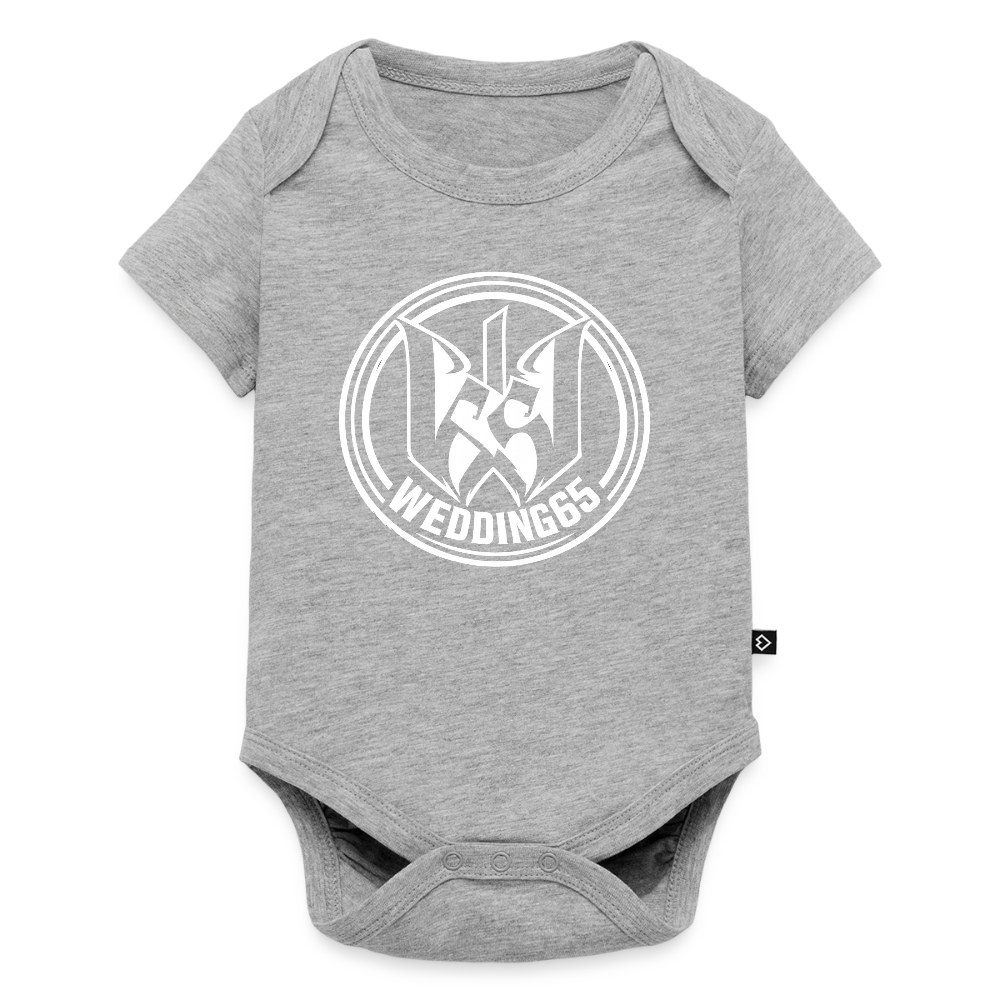 W65 Baby Bio-Kurzarm-Body - Grau meliert