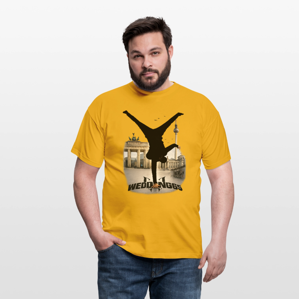 Berlin Sight Skyline Wedding 65 Männer T-Shirt - Gelb