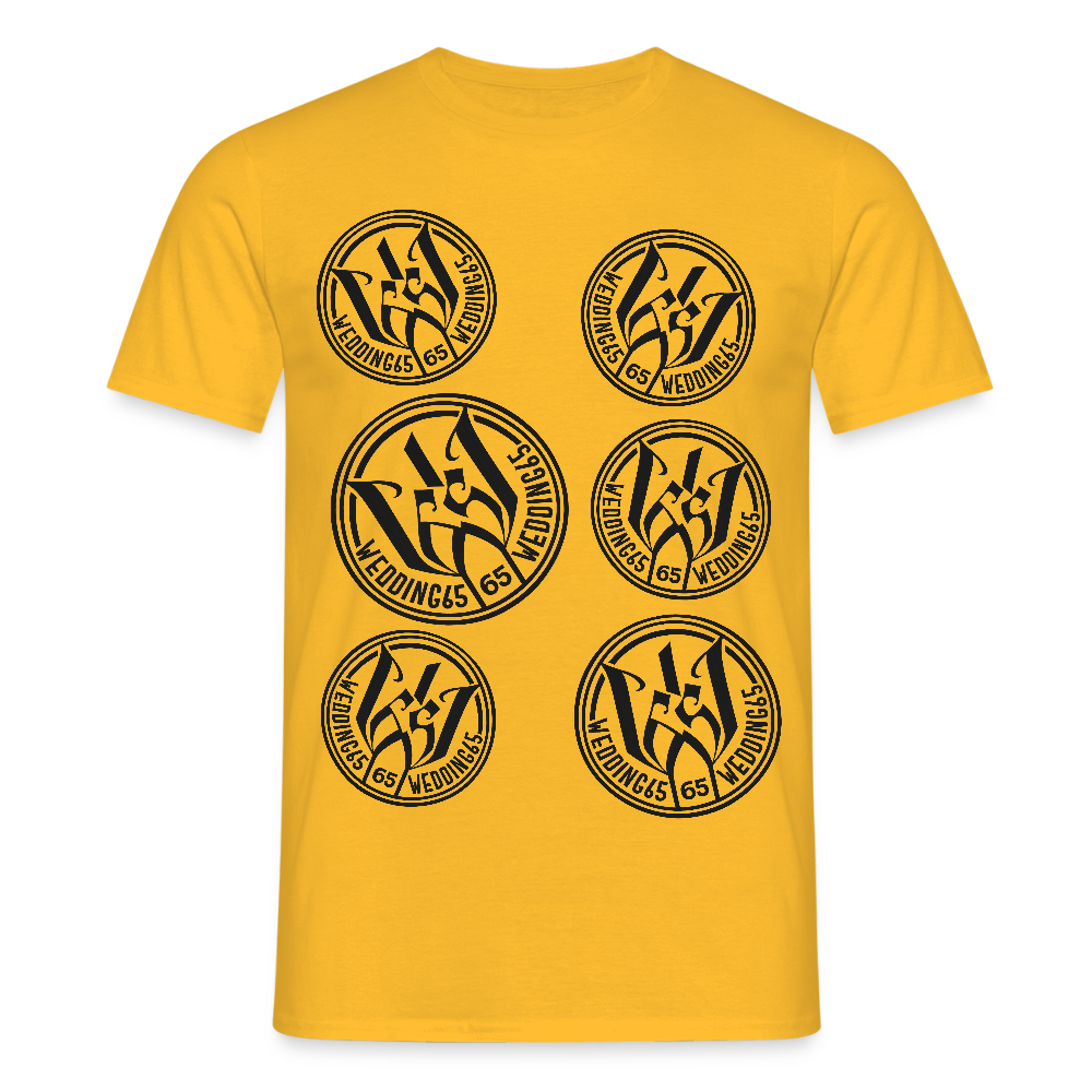 Original Wedding65 Logo Männer T-Shirt - Gelb