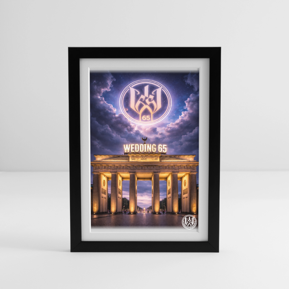 Wedding 65 Tor Gerahmtes Poster (27 × 37 cm) - Schwarz