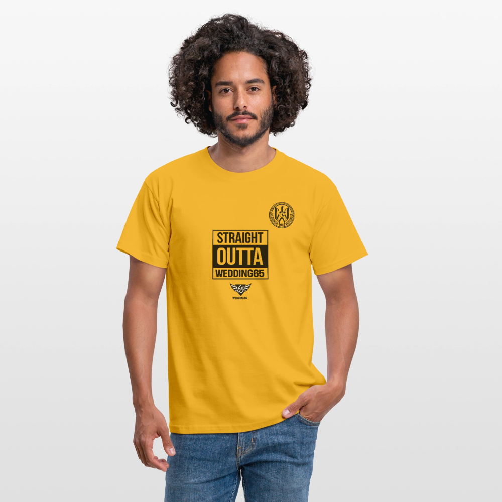 Straight Outta Wedding65 Männer T-Shirt - Gelb
