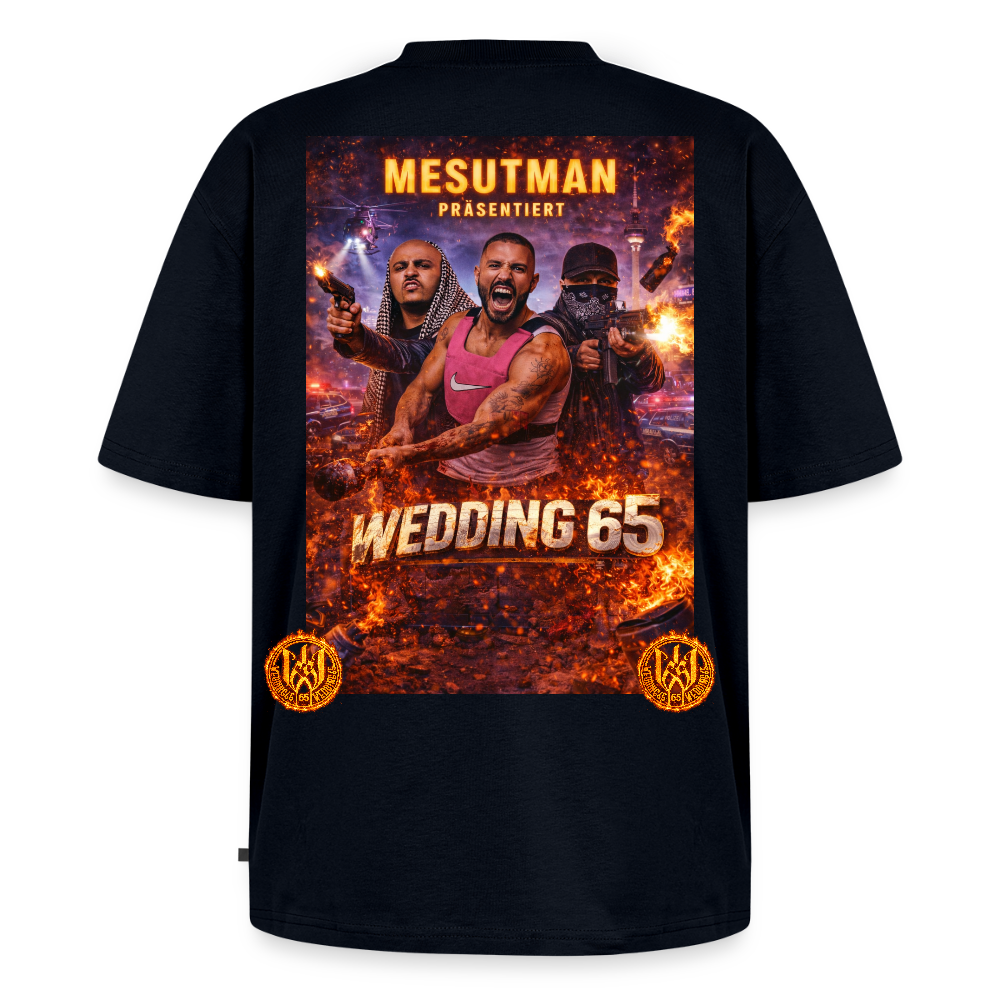 Mesutman Wedding 65 Premium Oversized Bio T-Shirt - Navy