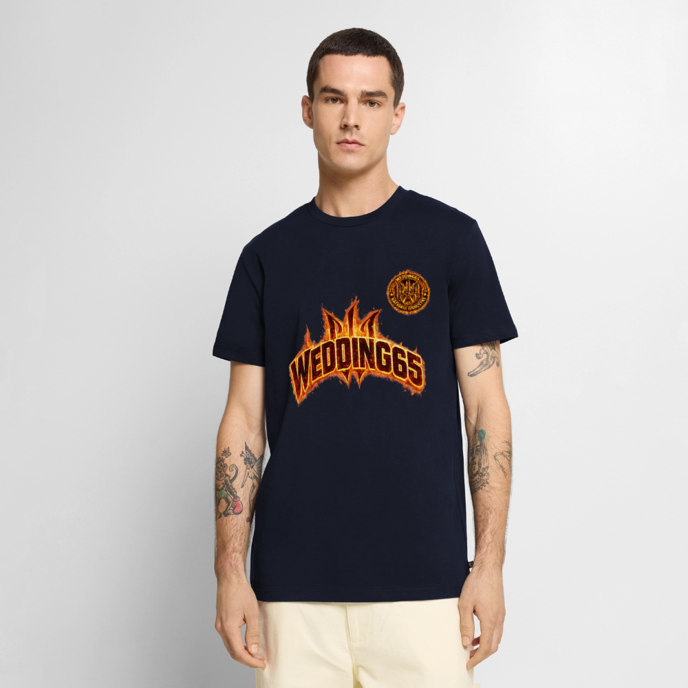 Flame 99 Wedding65 Männer Premium T-Shirt - Navy