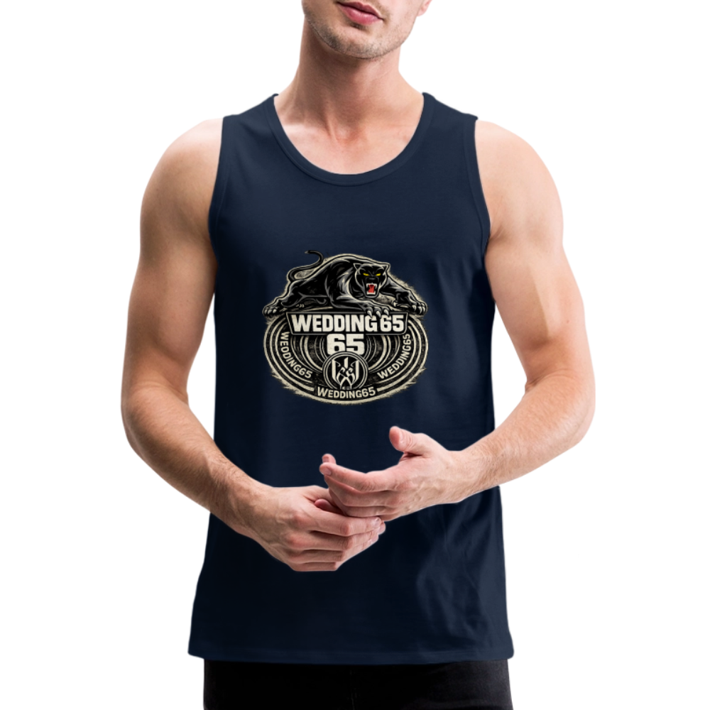 Panther Wedding 65 Männer Premium Tank Top - Navy