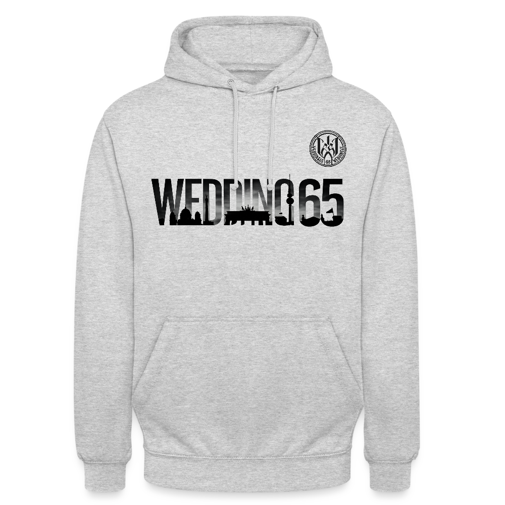 Wedding 65 Basic white Unisex Hoodie - Hellgrau meliert