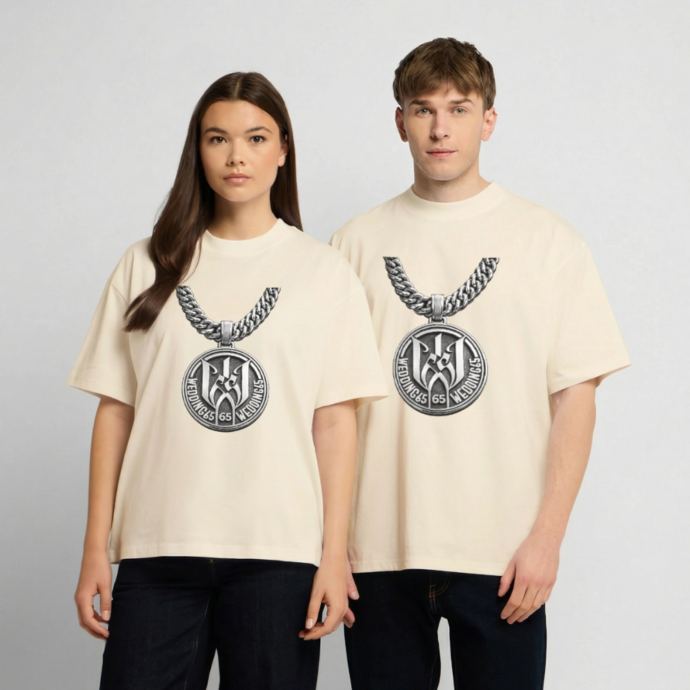 Wedding65 Kette Heavy Oversize T-Shirt - Creme