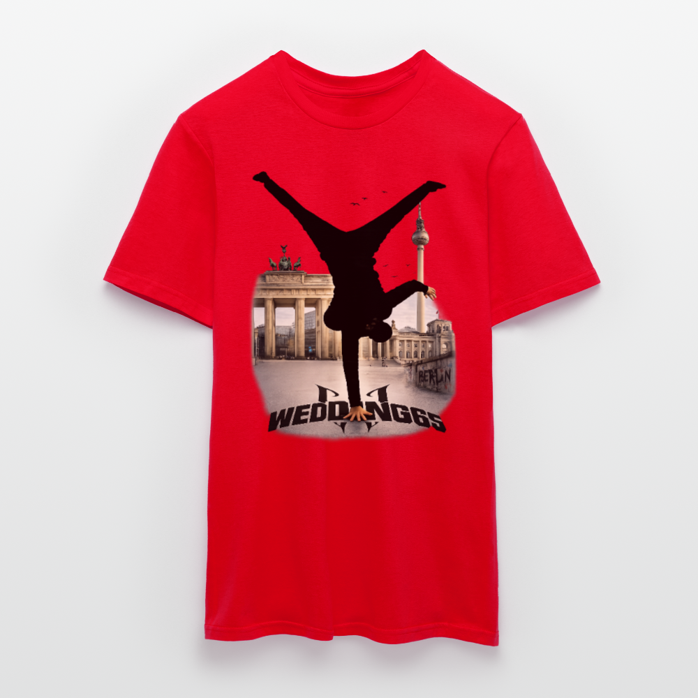 Berlin Sight Skyline Wedding 65 Männer T-Shirt - Rot