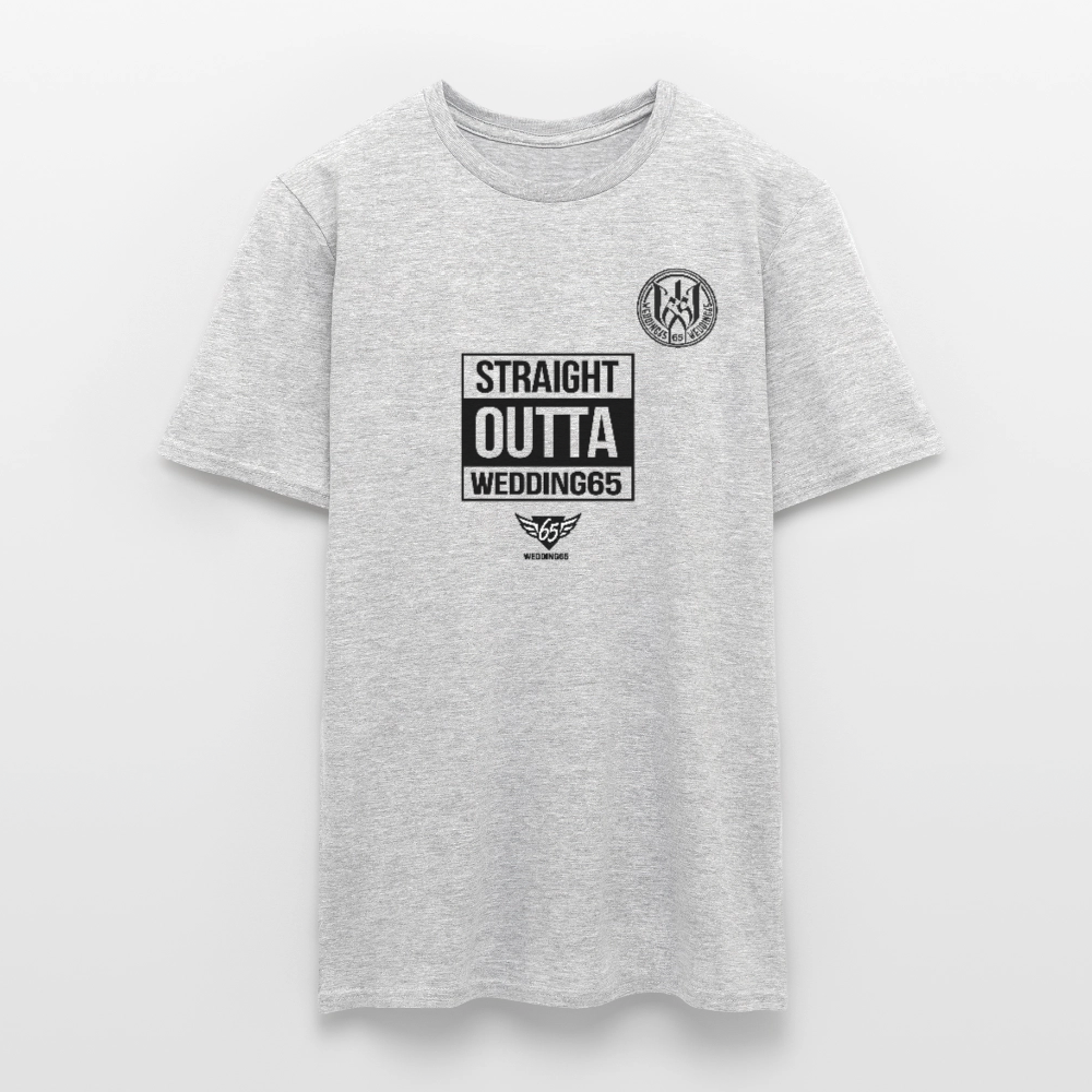 Straight Outta Wedding65 Männer T-Shirt - Grau meliert