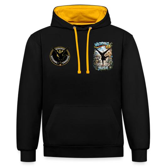 Wedding65 Kombo Kontrast-Hoodie - Schwarz/Gold