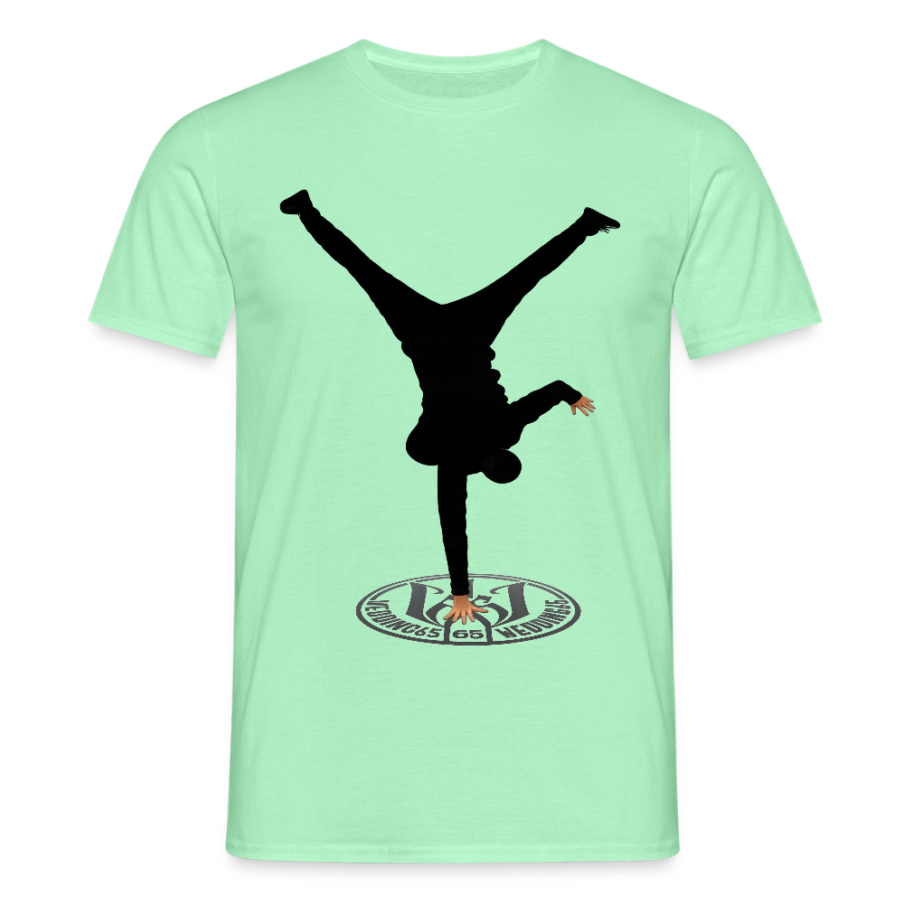 White Logo Breakdancer Mesutman Wedding65 Männer T-Shirt - Mintgrün