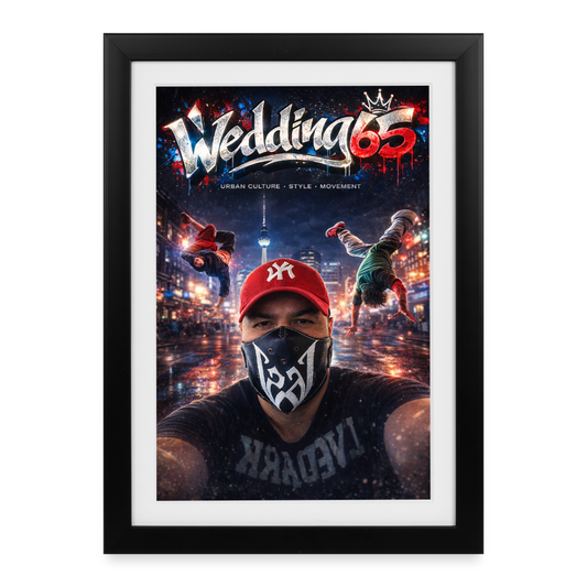 Wedding 65 Urban Poster 40x60 cm - Schwarz