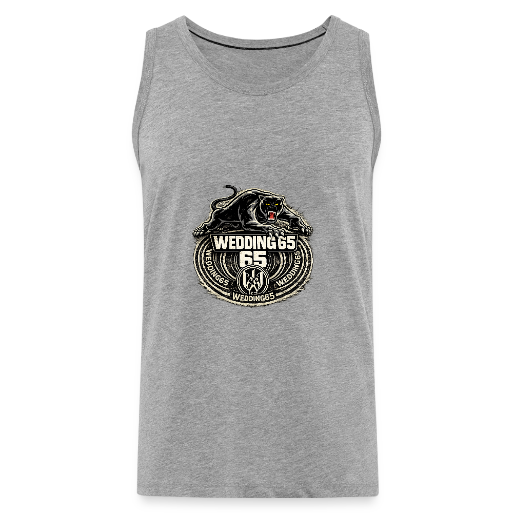 Panther Wedding 65 Männer Premium Tank Top - Grau meliert