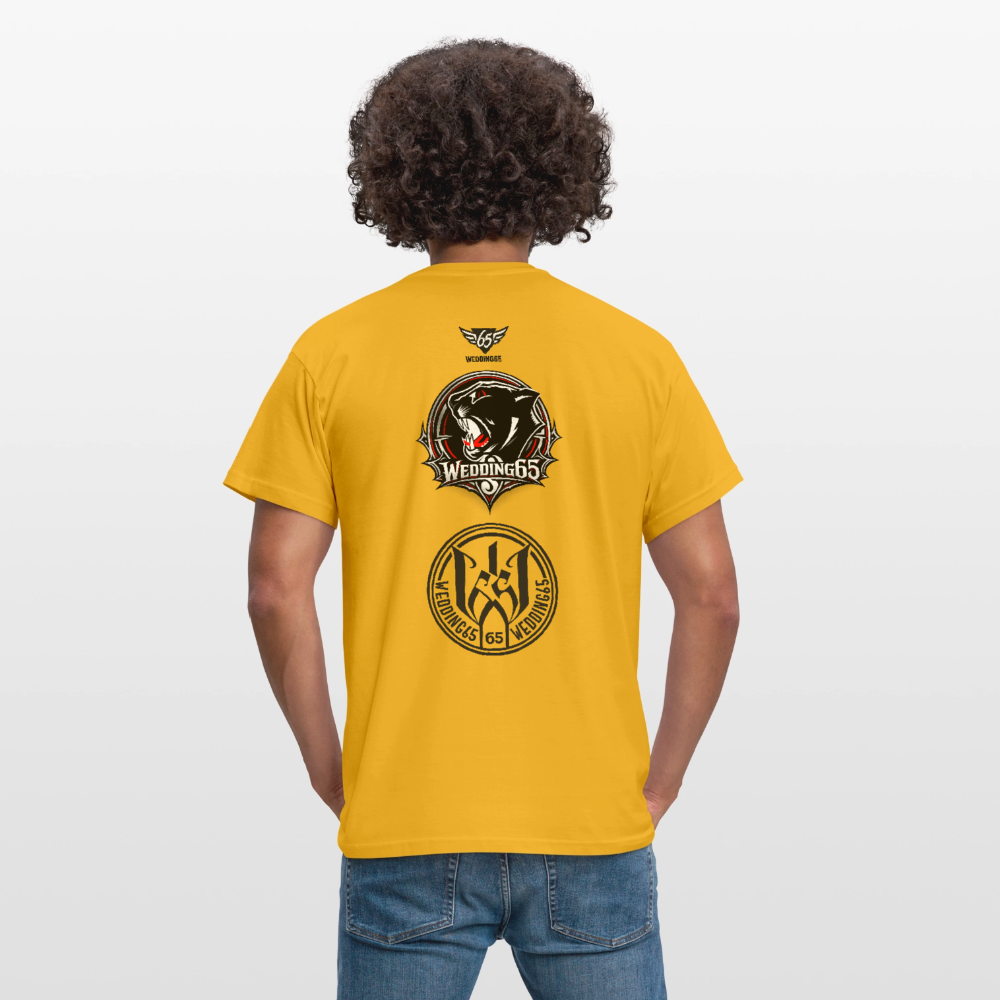 3 Logo's Wedding65 Männer T-Shirt - Gelb