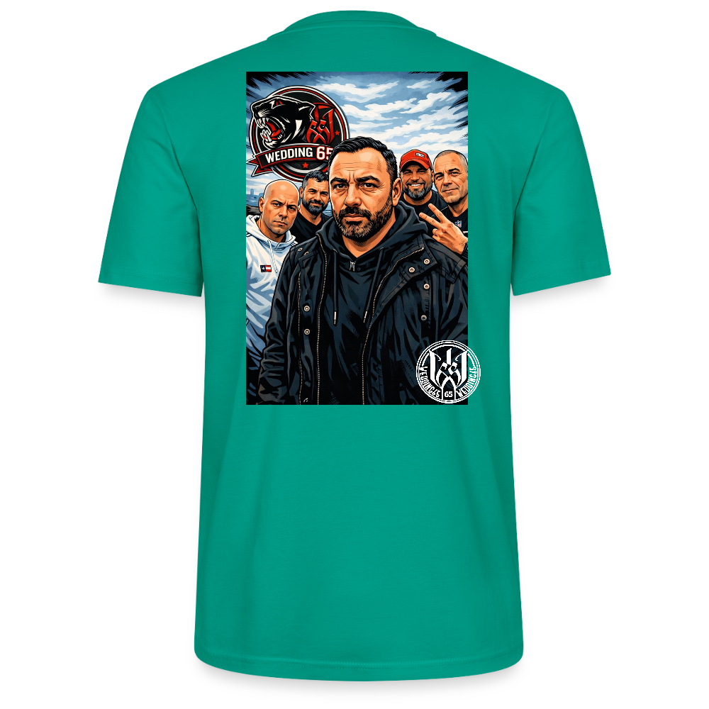 Red Panther Wedding65 Unisex T-Shirt CRAFTER - Blaugrün