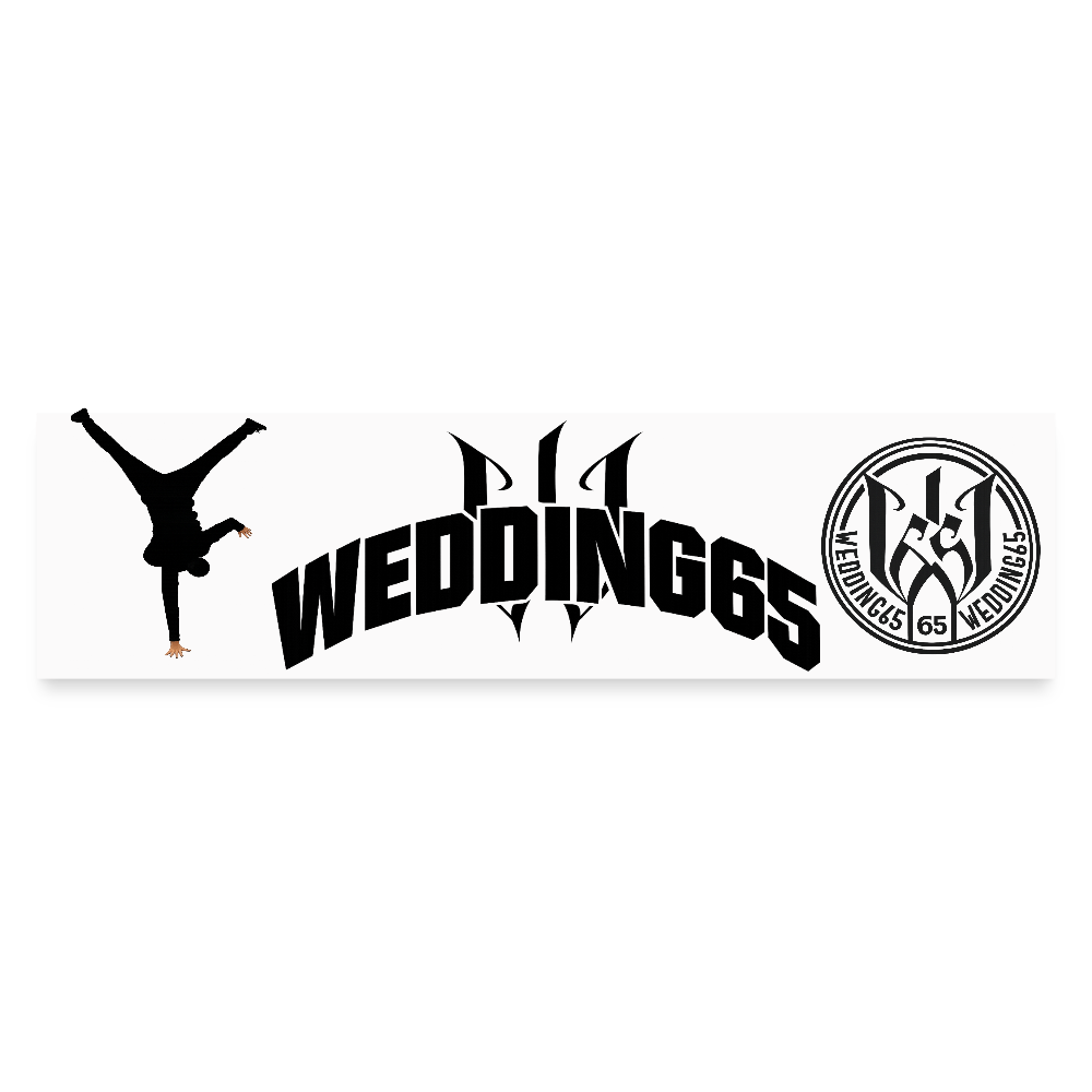Wedding 65 Auto-Aufkleber - Mattweiß