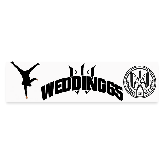 Wedding 65 Auto-Aufkleber - Mattweiß