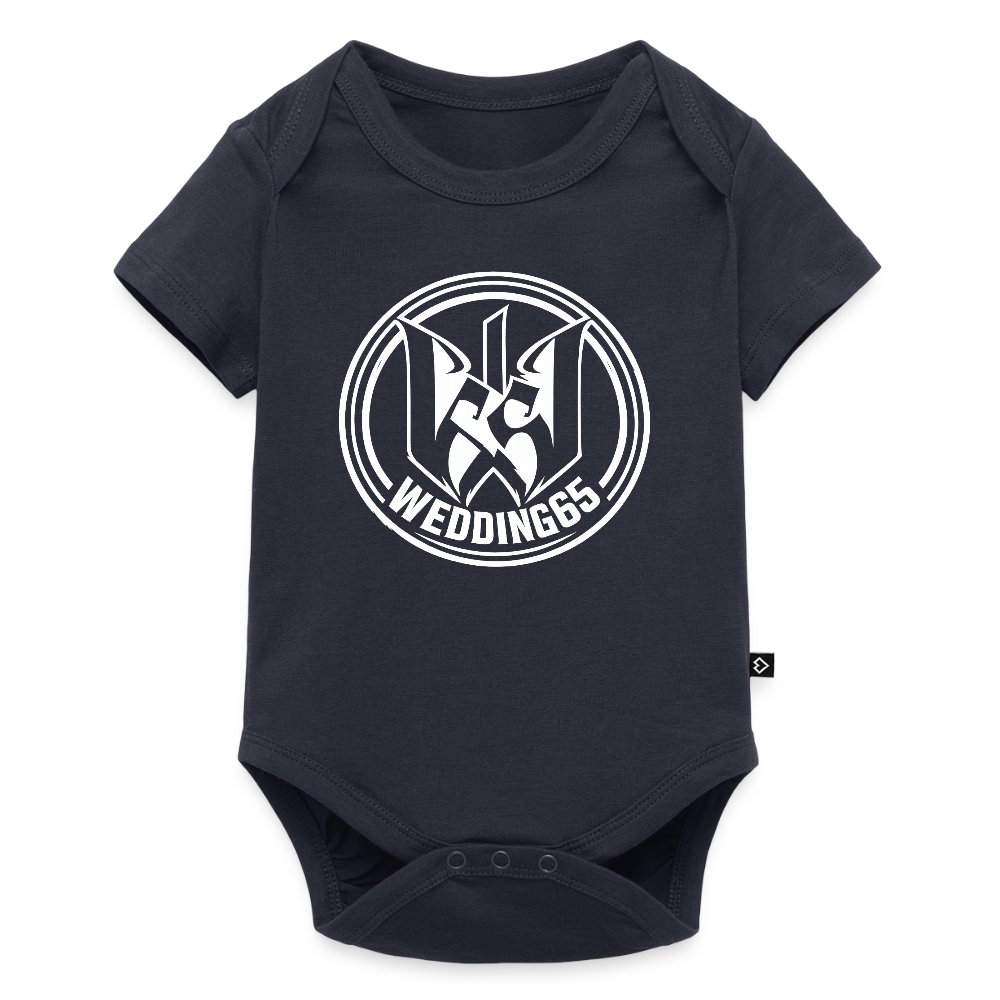 W65 Baby Bio-Kurzarm-Body - Navy