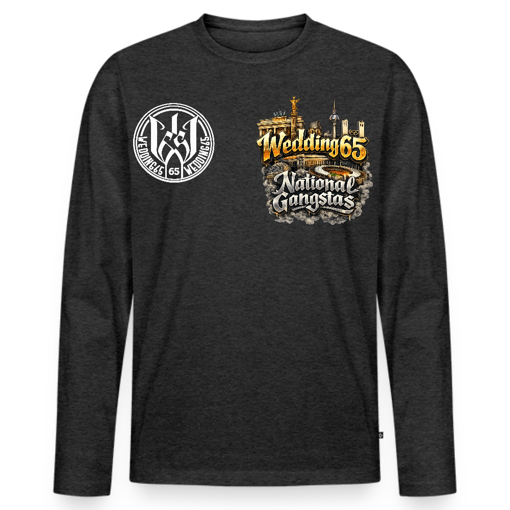 Männer Gangxtas Wedding65 Premium Langarmshirt - Anthrazit meliert