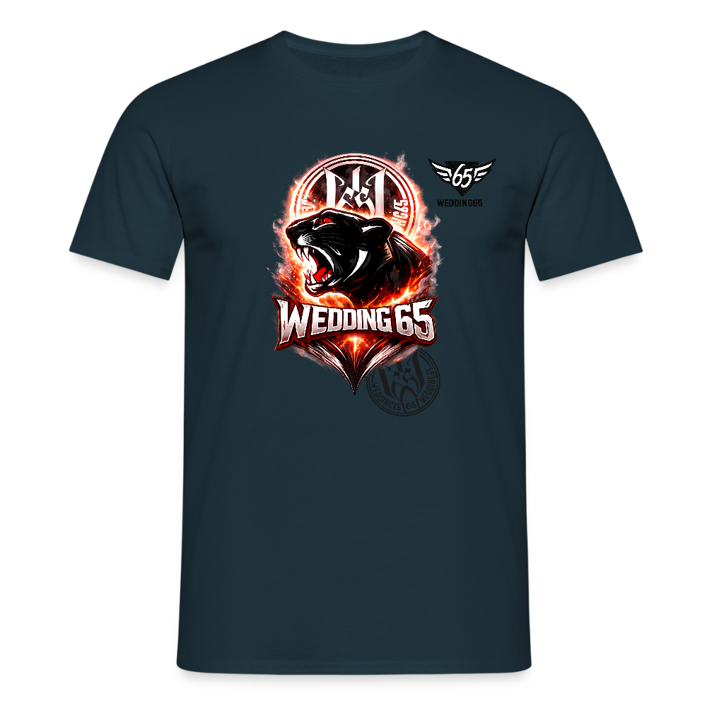 Fire Panther Wedding 65 Männer T-Shirt - Navy