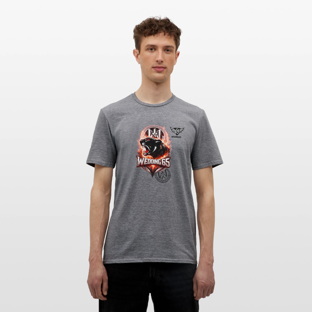 Fire Panther Wedding 65 Männer T-Shirt - Graphit meliert
