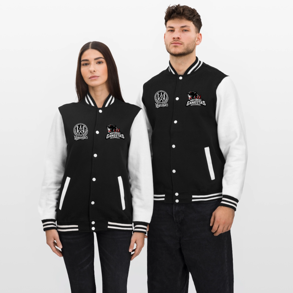 W65 Wedding65 College-Sweatjacke - Schwarz/Weiß