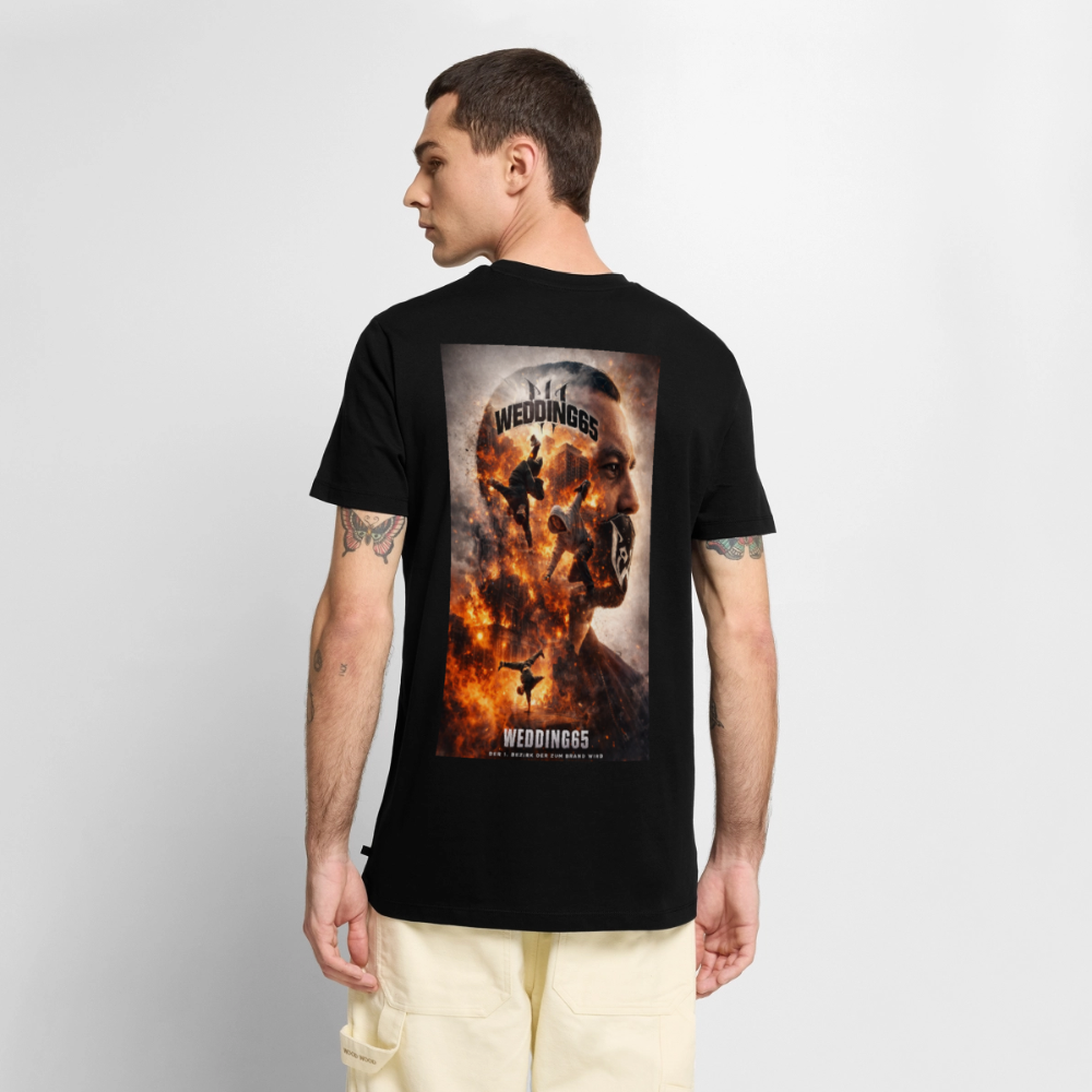 Wedding65 Brand Männer T-Shirt mit V-Ausschnitt von Stanley & Stella - Schwarz