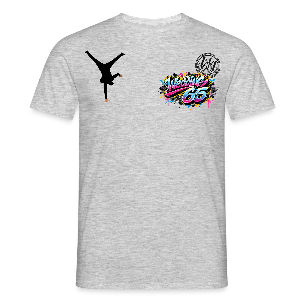 Männer Neon Wedding 65 T-Shirt - Grau meliert