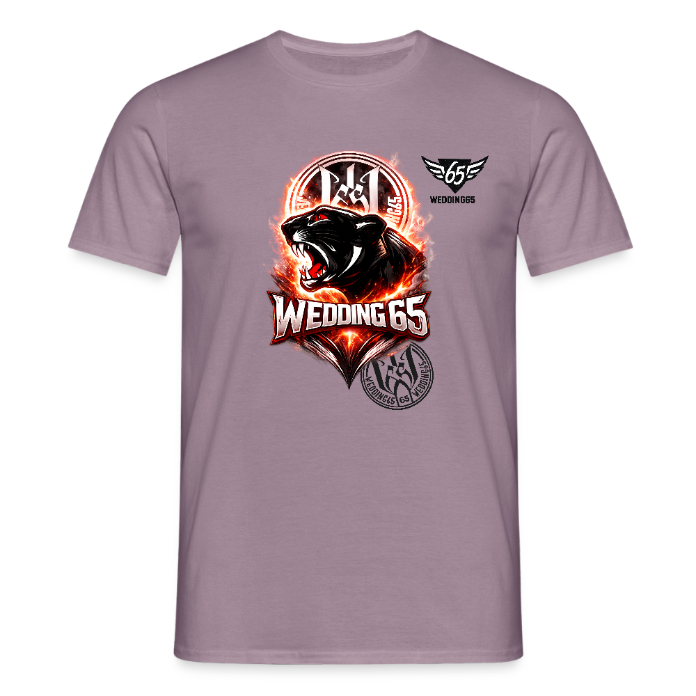 Fire Panther Wedding 65 Männer T-Shirt - Lilagrau 