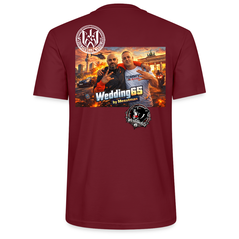 Massiv Wedding65 Berlin T-Shirt - Burgunderrot