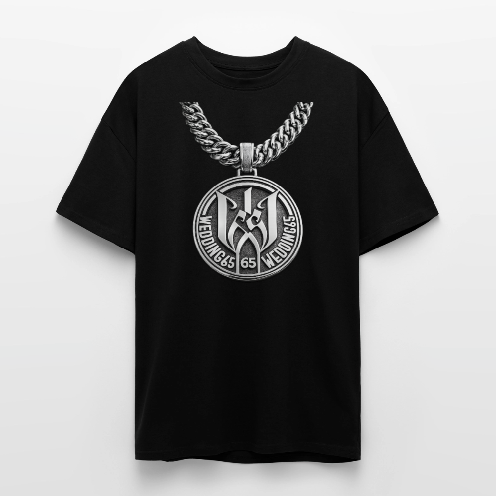 Wedding65 Kette Heavy Oversize T-Shirt - Schwarz