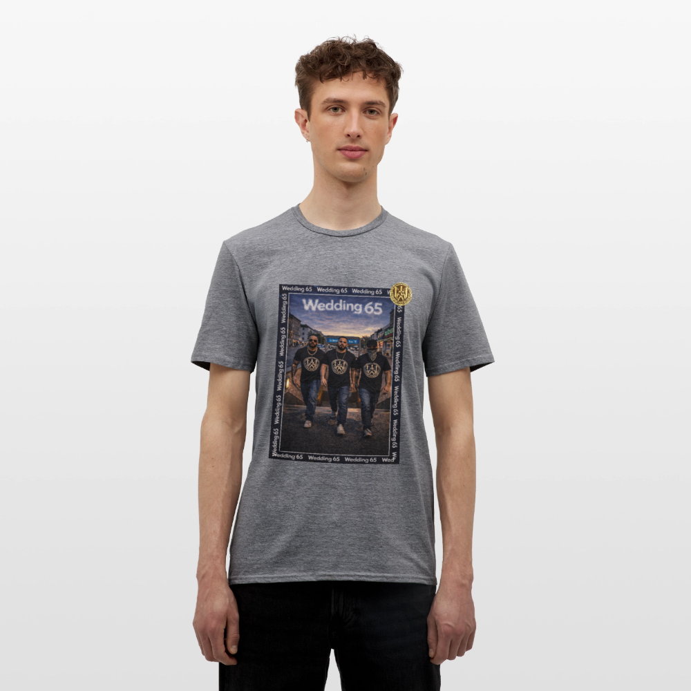 3Metro Wedding 65 Männer T-Shirt - Graphit meliert