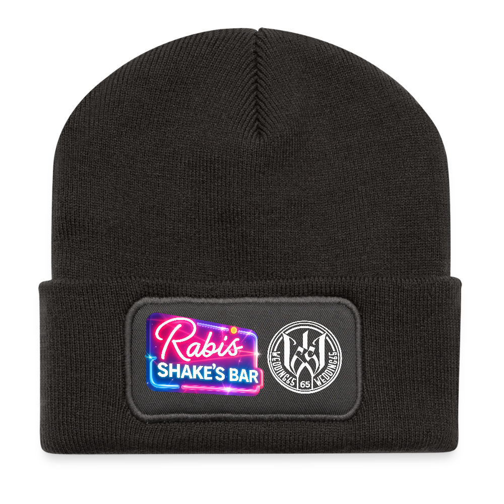Wedding65 & Rabi65 Patch Beanie Mütze - Dunkelgrau